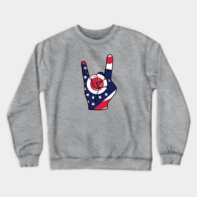 Rock On, Ohio Crewneck Sweatshirt by SLAG_Creative